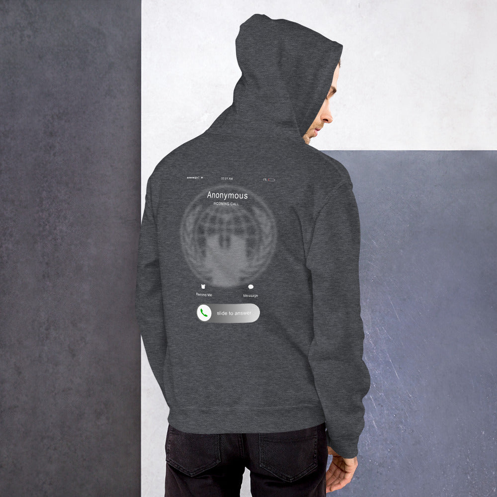 Anonymous incoming call - Unisex Hoodie by DarkByteGear