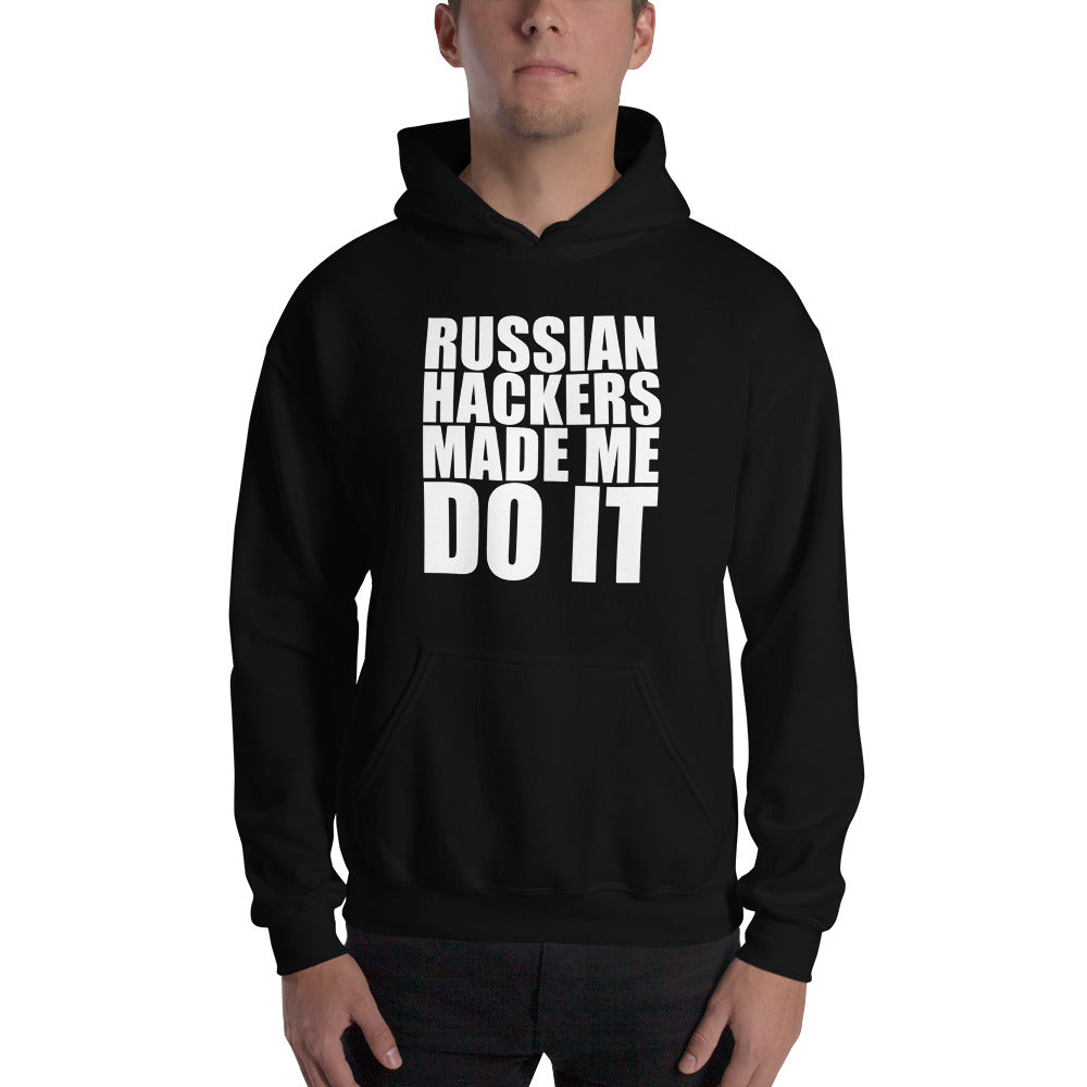 Russian hackers - Unisex Hoodie (white text) by DarkByteGear