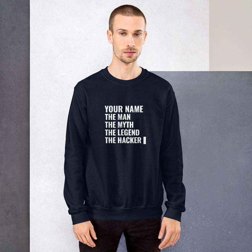 THE LEGEND THE HACKER - Unisex Sweatshirt by DarkByteGear