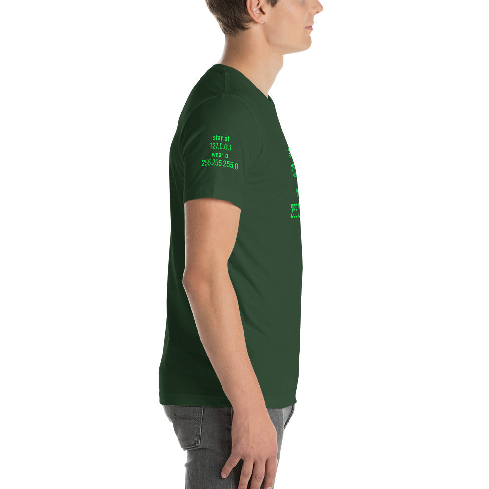 stay at at home, wear a mask - Short-Sleeve Unisex T-Shirt (with all sides designs) by DarkByteGear