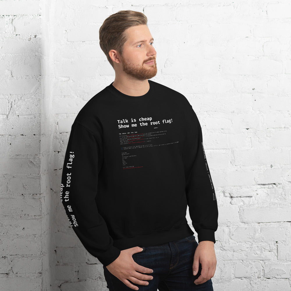 Talk is cheap show me the root - Unisex Sweatshirt by DarkByteGear