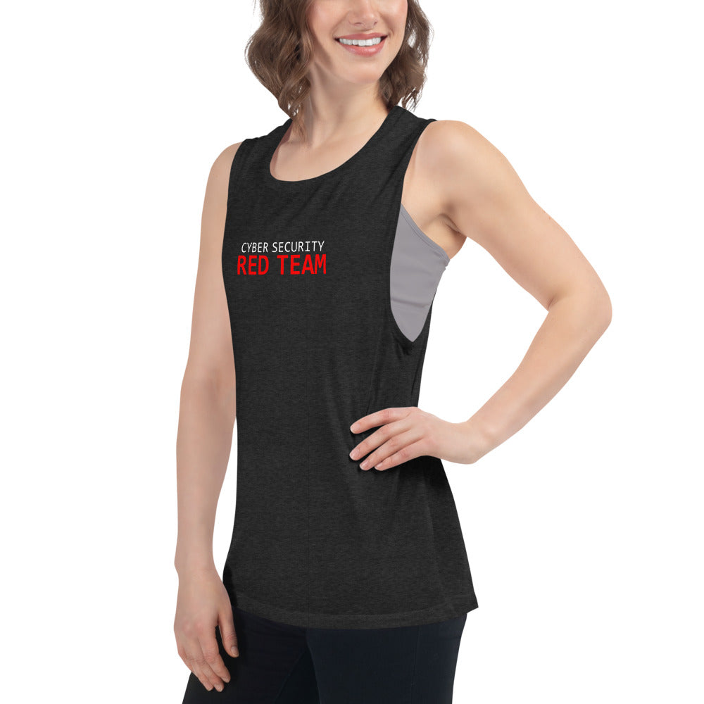 Cyber Security Red Team - Ladies’ Muscle Tank by DarkByteGear