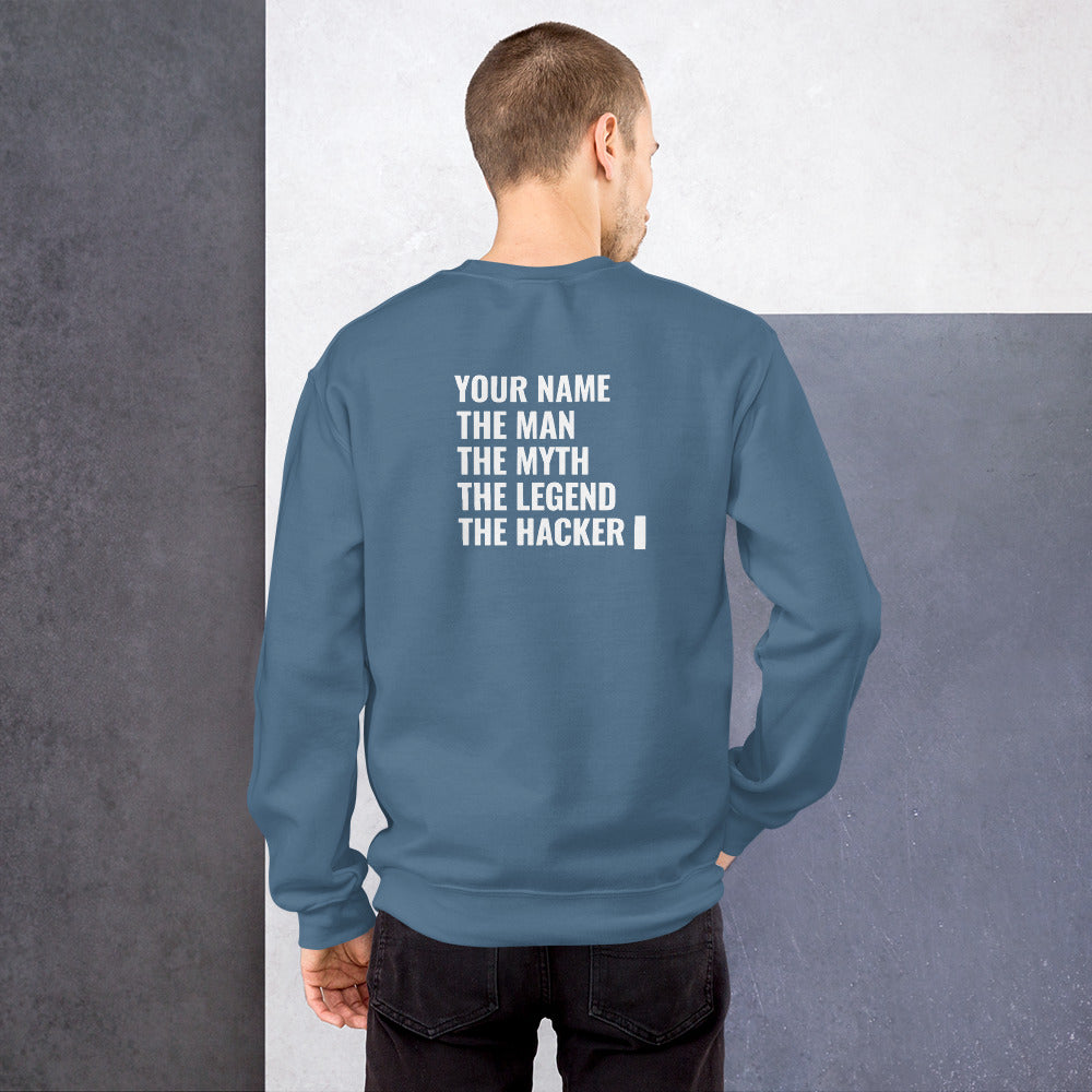THE LEGEND THE HACKER - Unisex Sweatshirt by DarkByteGear