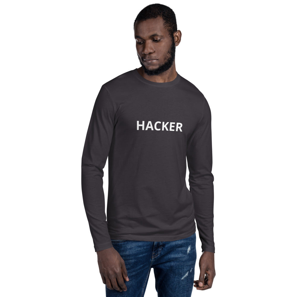 Hacker - Long Sleeve Fitted Crew by DarkByteGear