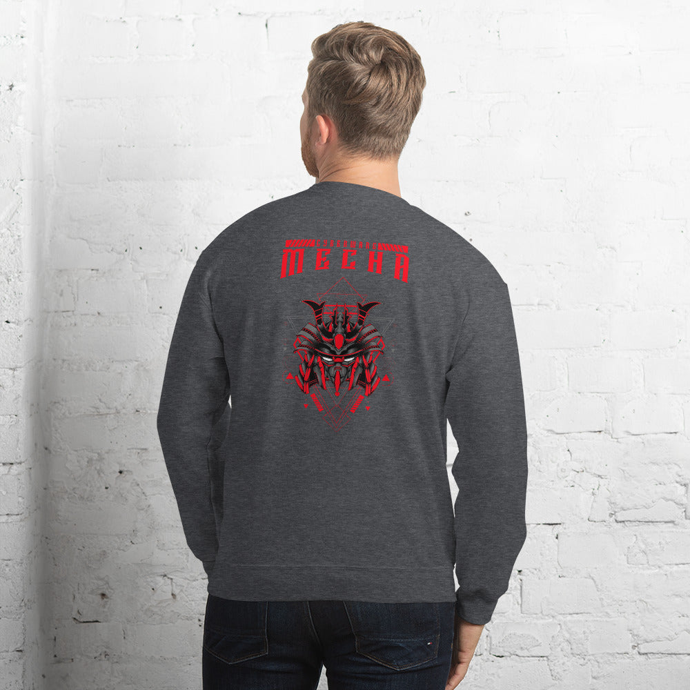 CyberWare Mecha - Unisex Sweatshirt (back print) by DarkByteGear