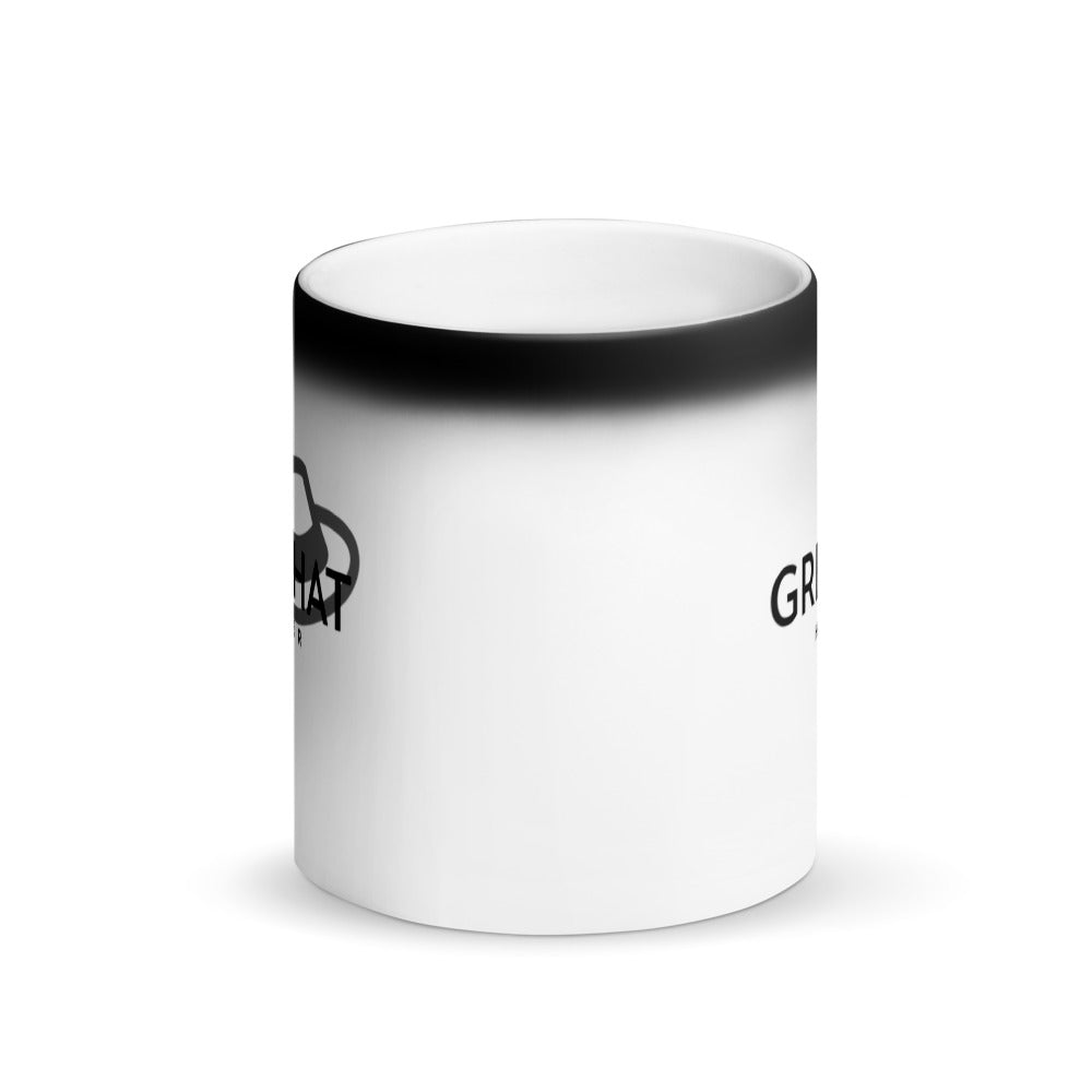 Grey Hat Hacker - Matte Black Magic Mug by DarkByteGear