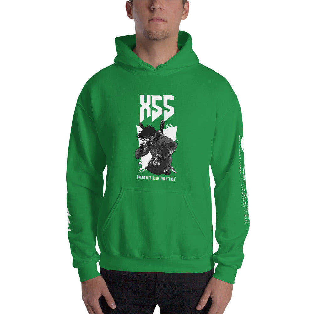 XSS cross-site scripting attack - Unisex Hoodie by DarkByteGear