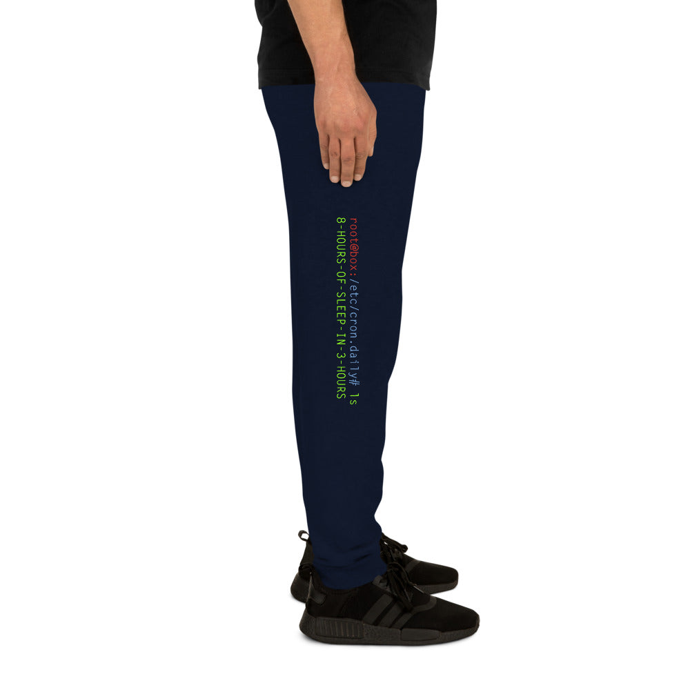 8 hours of sleep in 3 hours - Unisex Joggers by DarkByteGear