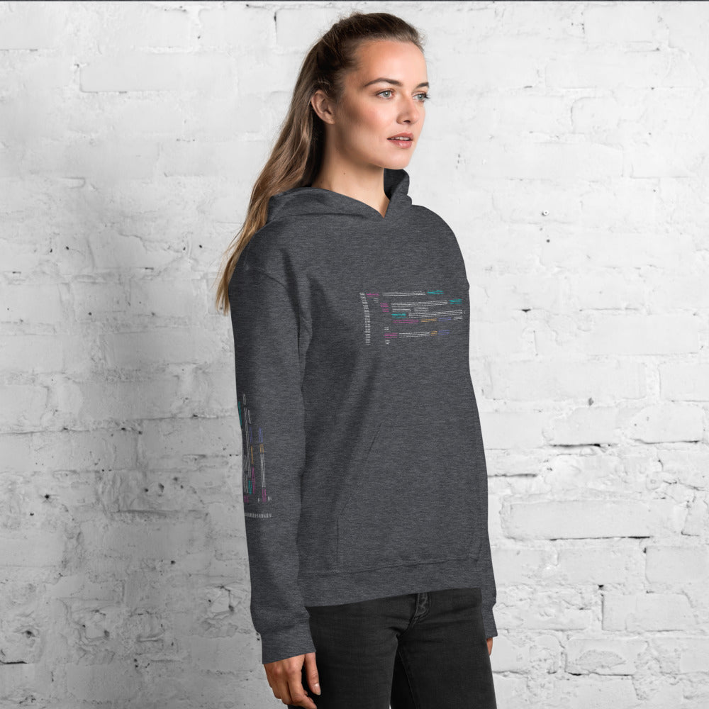 Code in ASCII - Unisex Hoodie by DarkByteGear