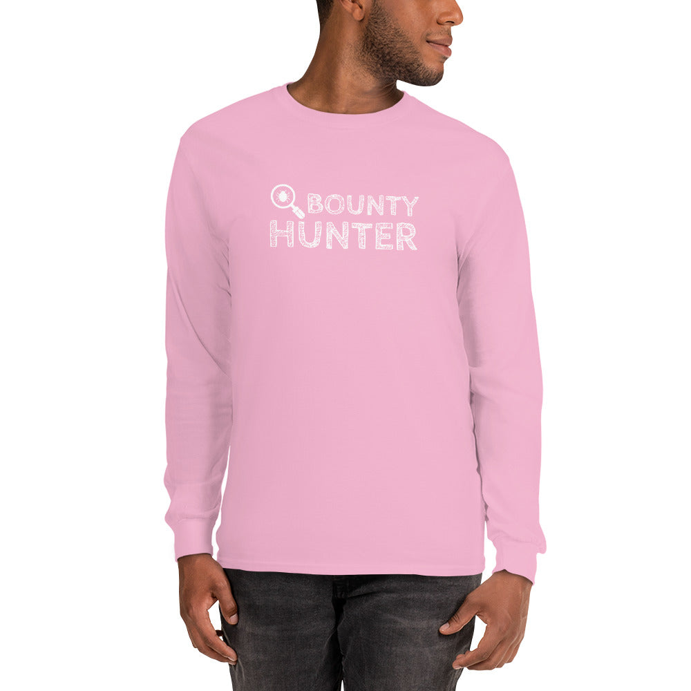 Bug bounty hunter - Long Sleeve T-Shirt (white text) by DarkByteGear