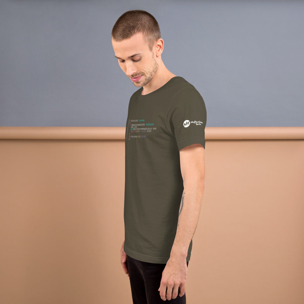 Code in ASCII - Short-Sleeve Unisex T-Shirt by DarkByteGear