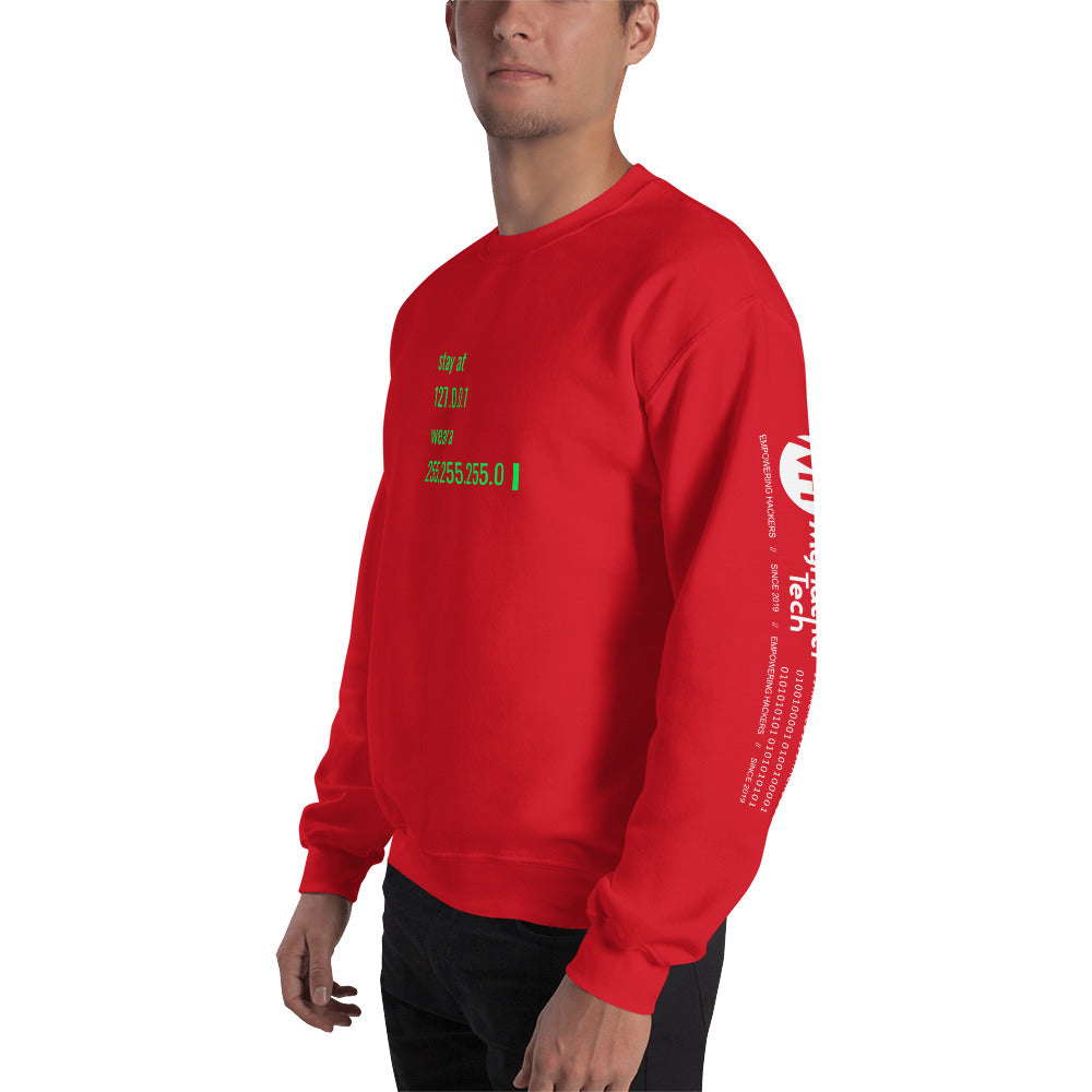 stay at at home, wear a mask v2 - Unisex Sweatshirt (all sides designs) by DarkByteGear