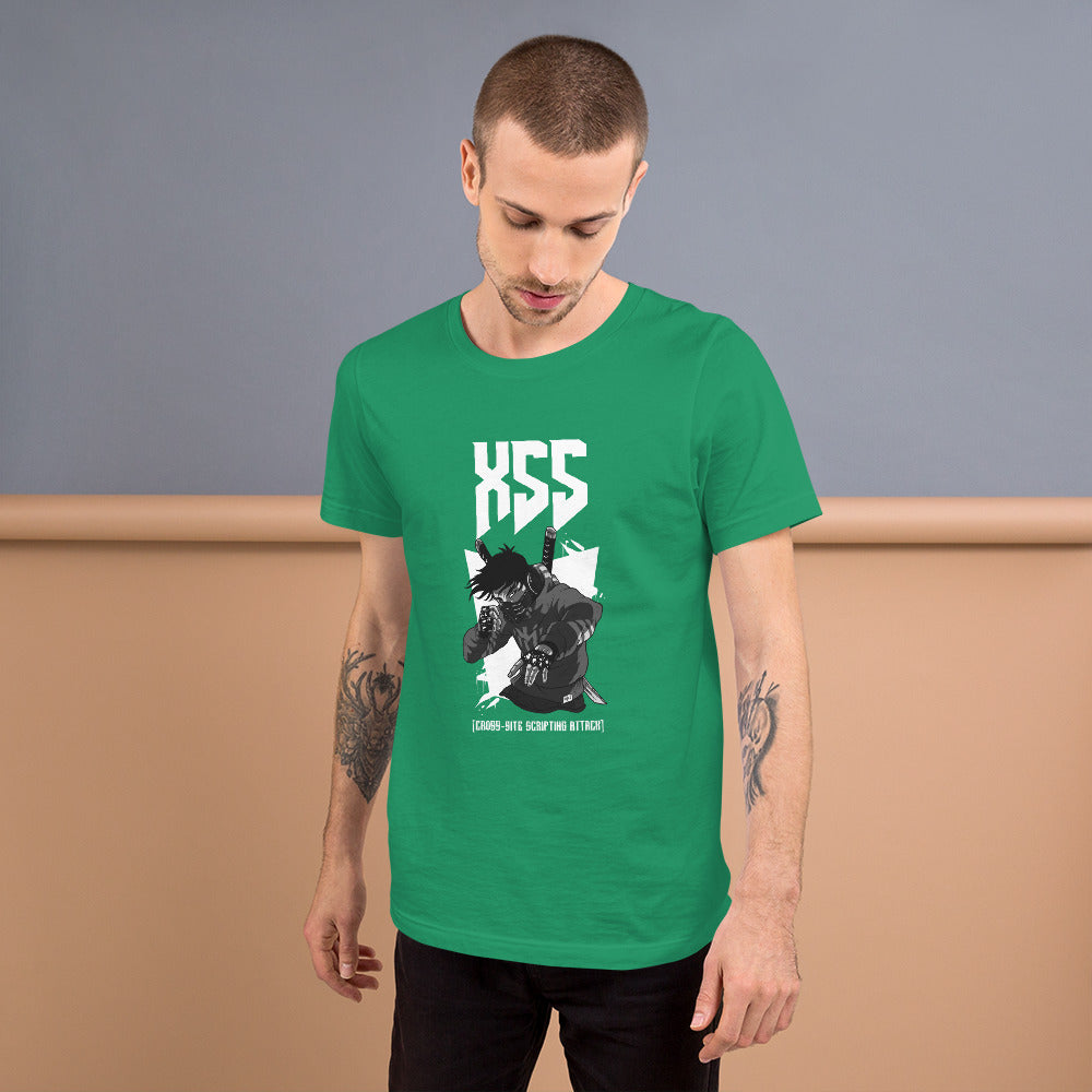 XSS cross-site scripting attack - Short-Sleeve Unisex T-Shirt by DarkByteGear