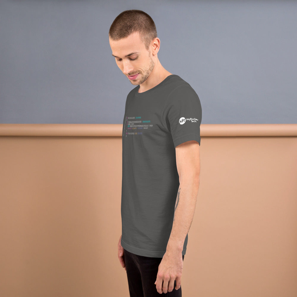 Code in ASCII - Short-Sleeve Unisex T-Shirt by DarkByteGear