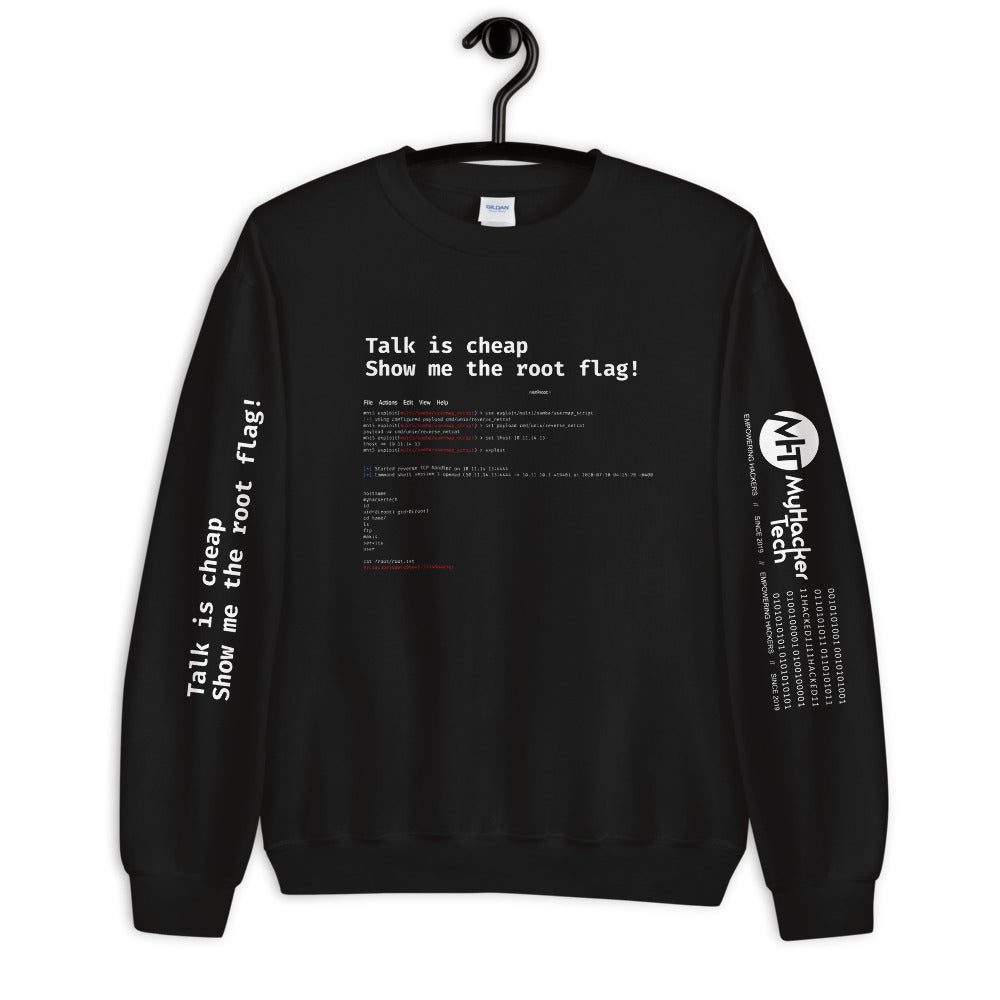 Talk is cheap show me the root - Unisex Sweatshirt by DarkByteGear