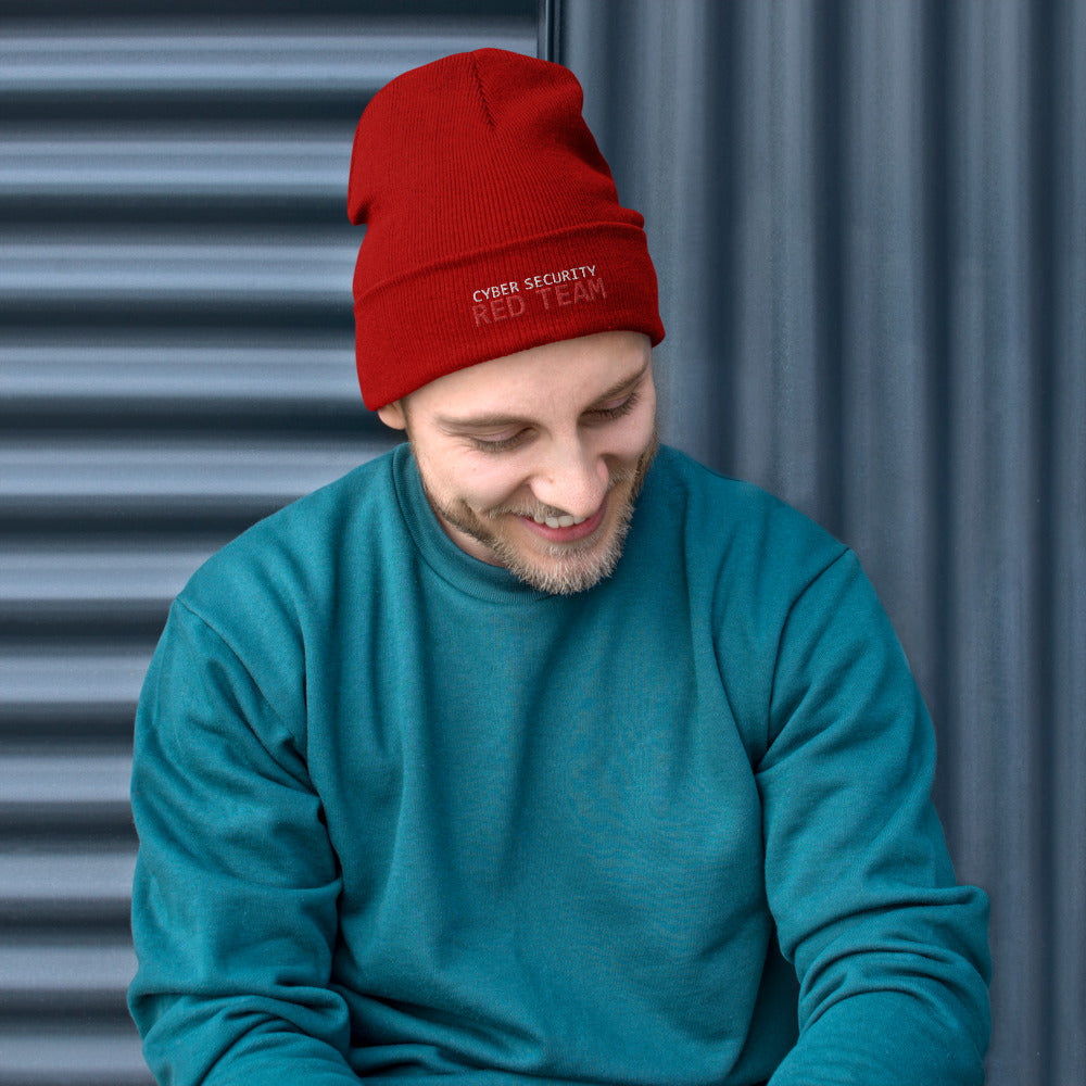 Cybersecurity Red Team - Embroidered Beanie by DarkByteGear