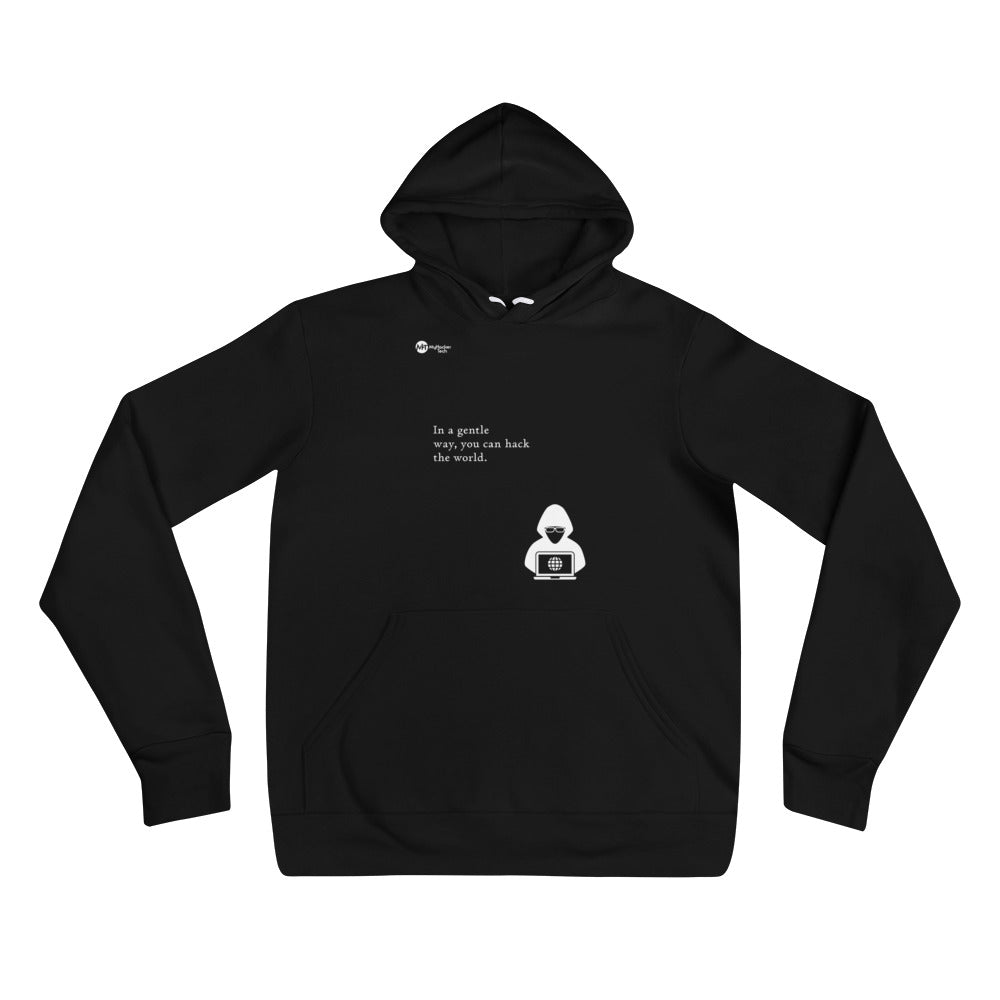 You can hack the world - Unisex hoodie (white text) by DarkByteGear