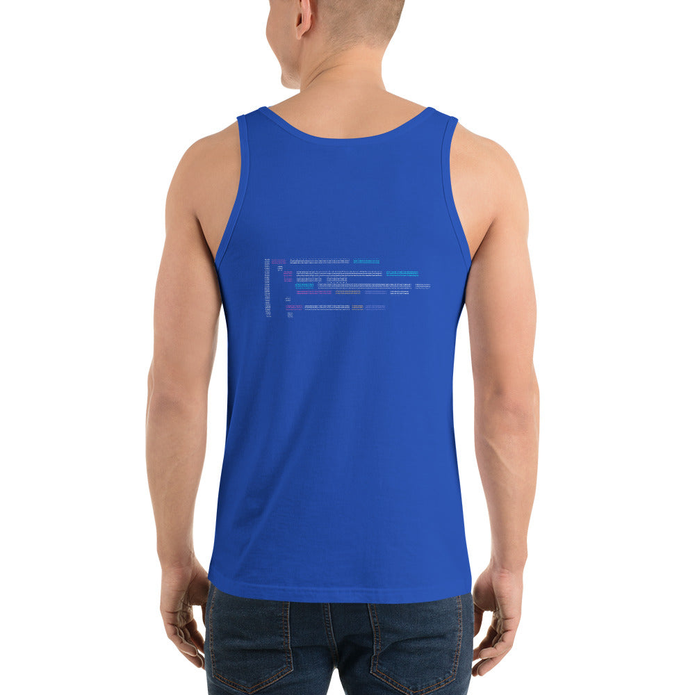 Code in ASCII - Unisex Tank Top by DarkByteGear