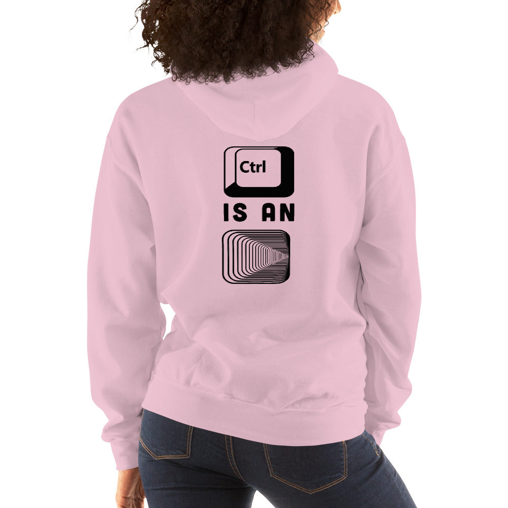 Control is an illusion - Unisex Hoodie (black text) by DarkByteGear