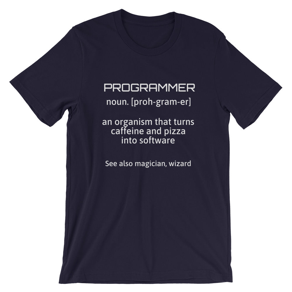 PROGRAMMER - Short-Sleeve Unisex T-Shirt (white text) by DarkByteGear