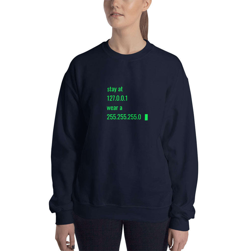 stay at at home, wear a mask v2 - Unisex Sweatshirt by DarkByteGear