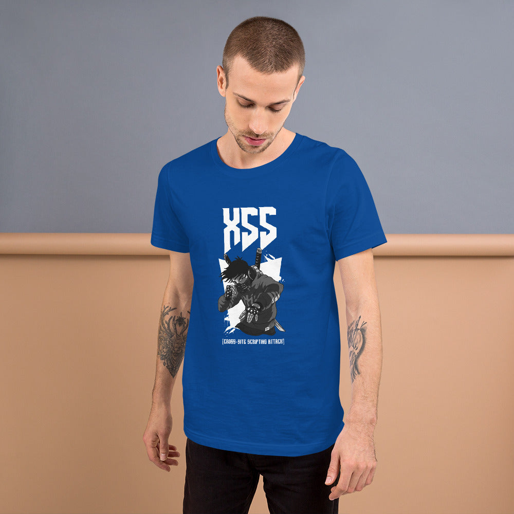 XSS cross-site scripting attack - Short-Sleeve Unisex T-Shirt by DarkByteGear