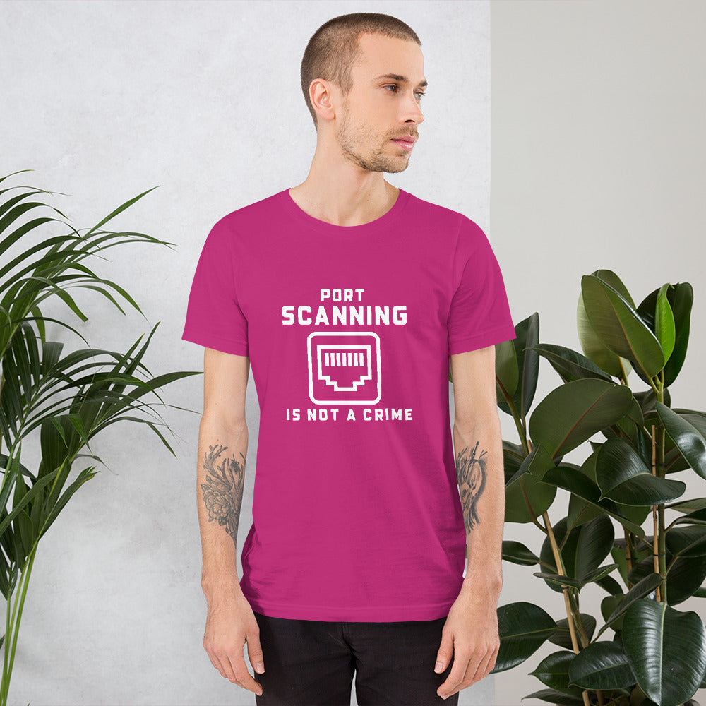 Port Scanning is not a crime - Short-Sleeve Unisex T-Shirt by DarkByteGear
