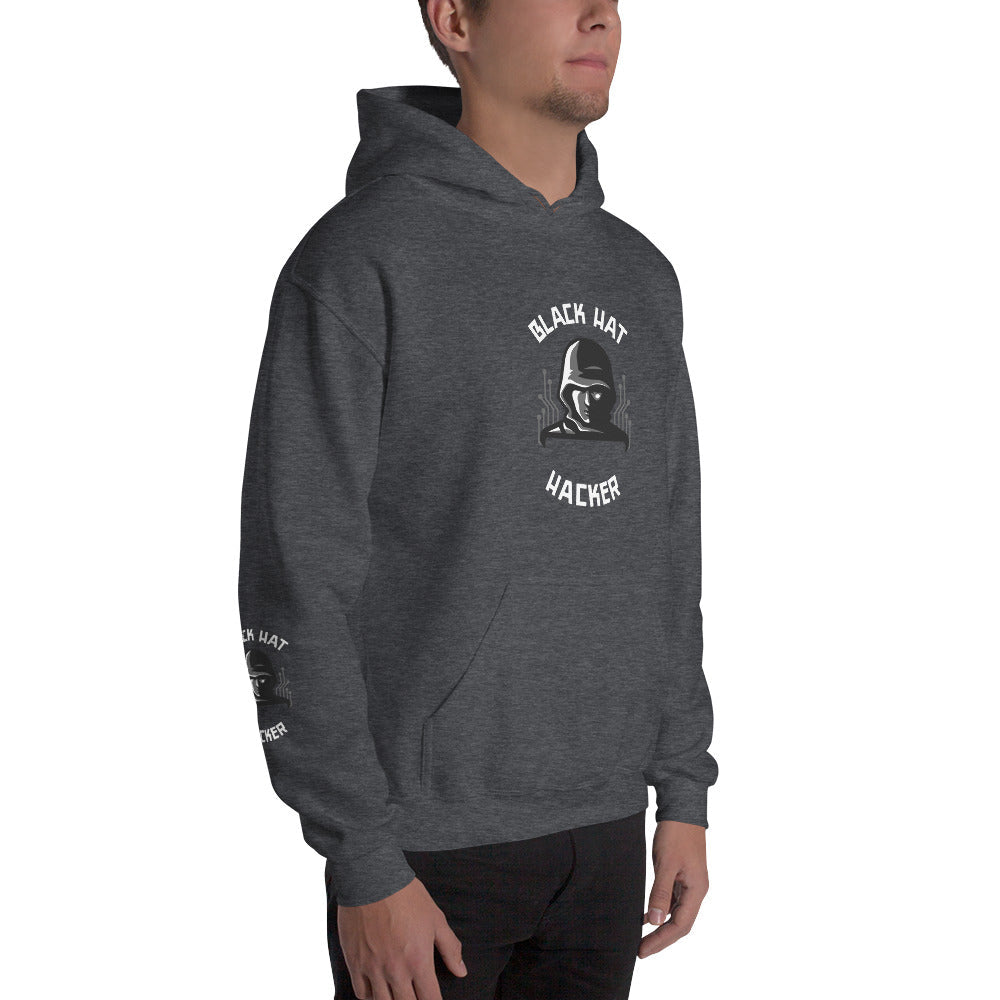 Black Hat Hacker - Unisex Hoodie (print on all sides) by DarkByteGear