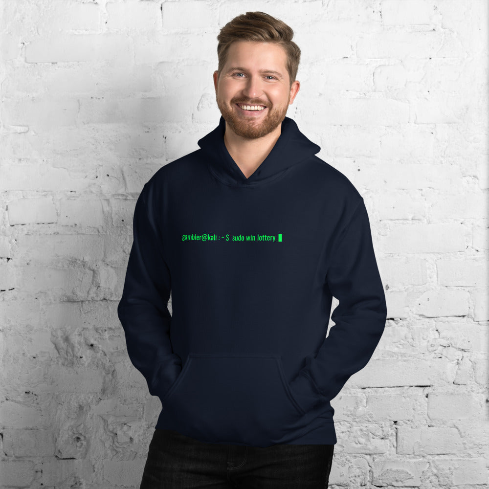 sudo win lottery - Unisex Hoodie by DarkByteGear