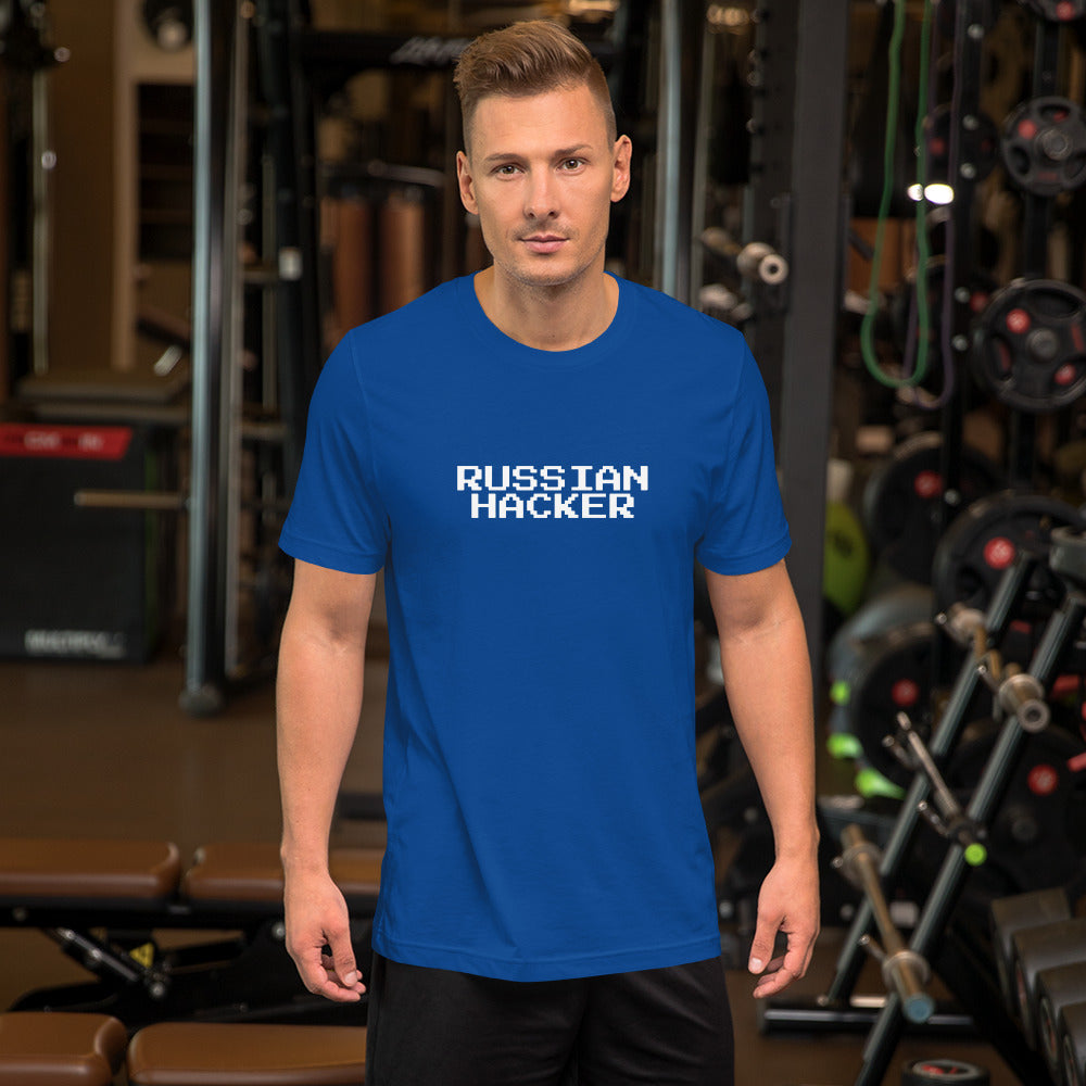Russian Hacker - Short-Sleeve Unisex T-Shirt (white text) by DarkByteGear