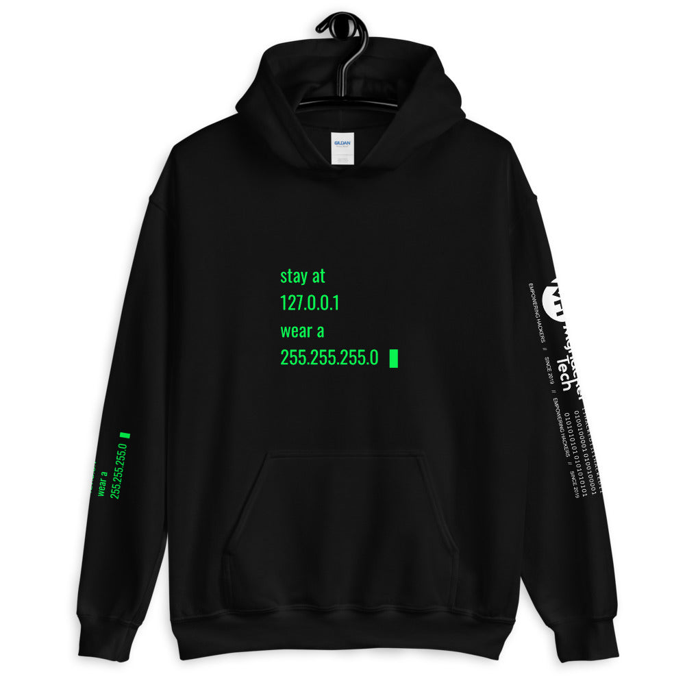 stay at at home, wear a mask v2 - Unisex Hoodie (with all sides design) by DarkByteGear
