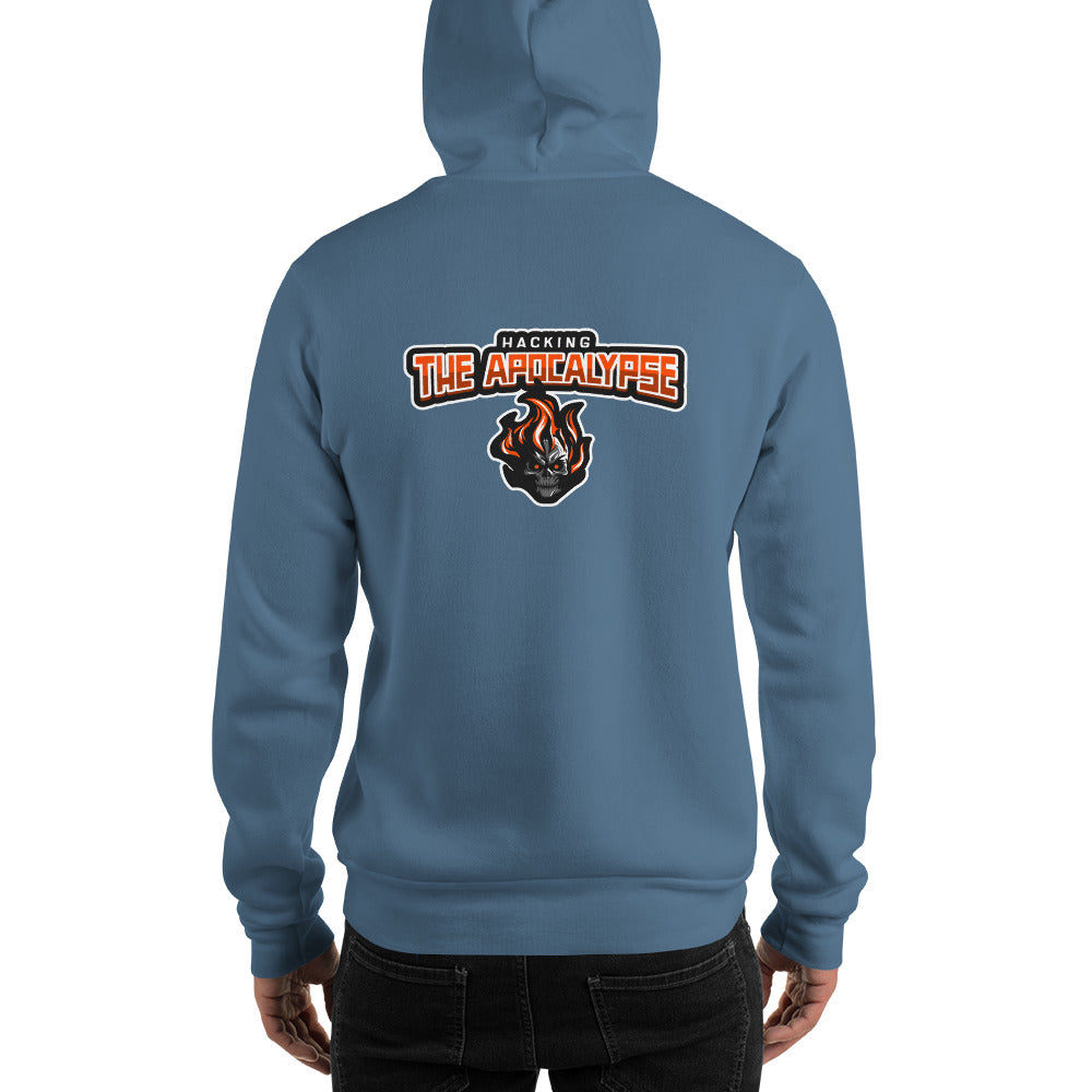 Hacking the apocalypse v1 - Unisex Hoodie (with back design) by DarkByteGear