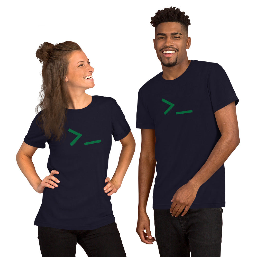 Command Line - Short-Sleeve Unisex T-Shirt (Green text) by DarkByteGear