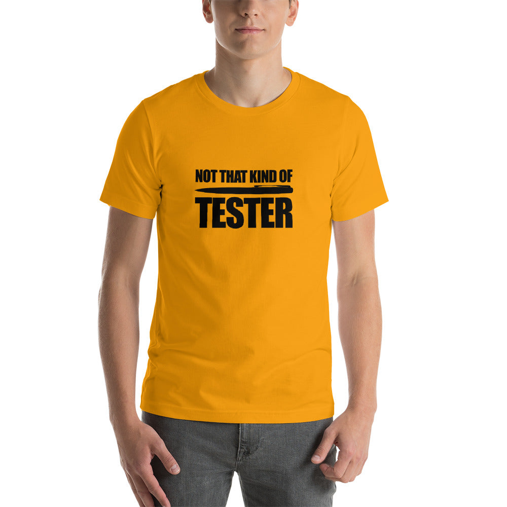 Not that kind of pen tester - Short-Sleeve Unisex T-Shirt (black text) by DarkByteGear