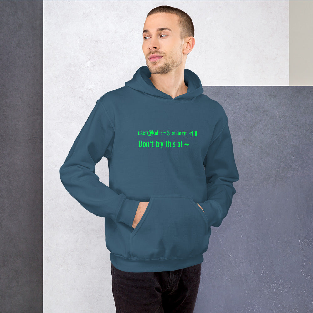 sudo rm -rf - Don't try this at home - Unisex Hoodie by DarkByteGear