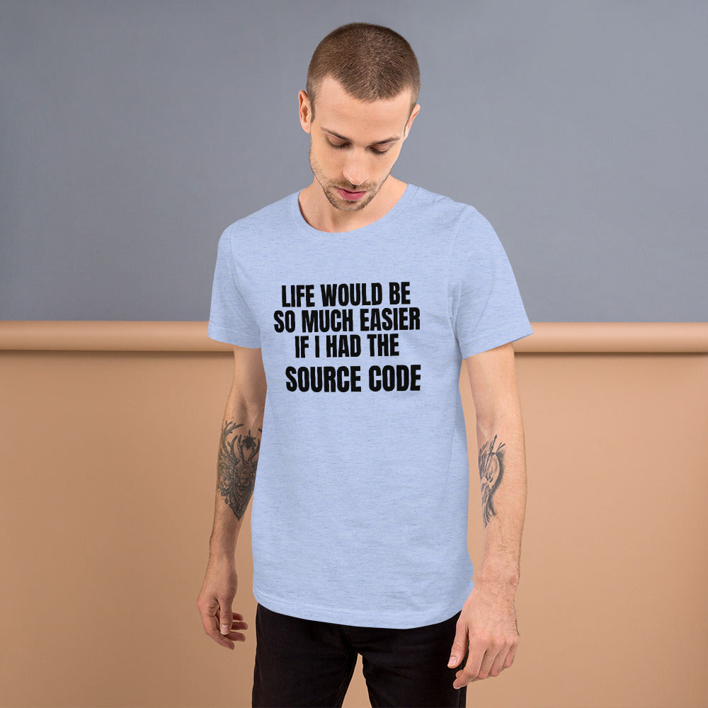 Source code - Short-Sleeve Unisex T-Shirt (black text) by DarkByteGear