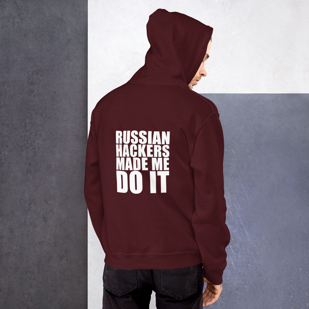 Russian hackers - Unisex Hoodie (white text) by DarkByteGear