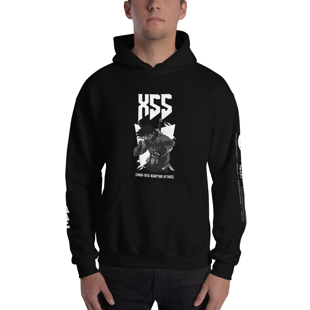 XSS cross-site scripting attack - Unisex Hoodie by DarkByteGear