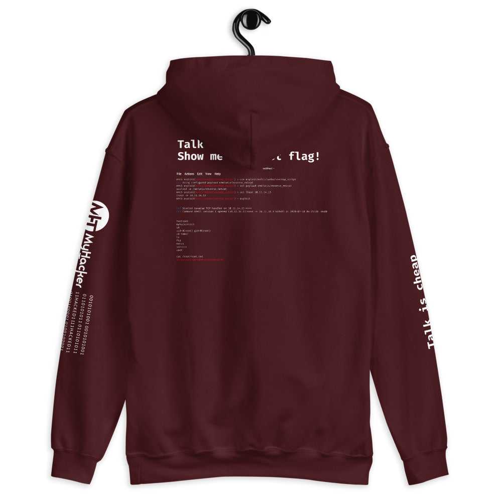 Talk is cheap show me the root flag - Unisex Hoodie by DarkByteGear