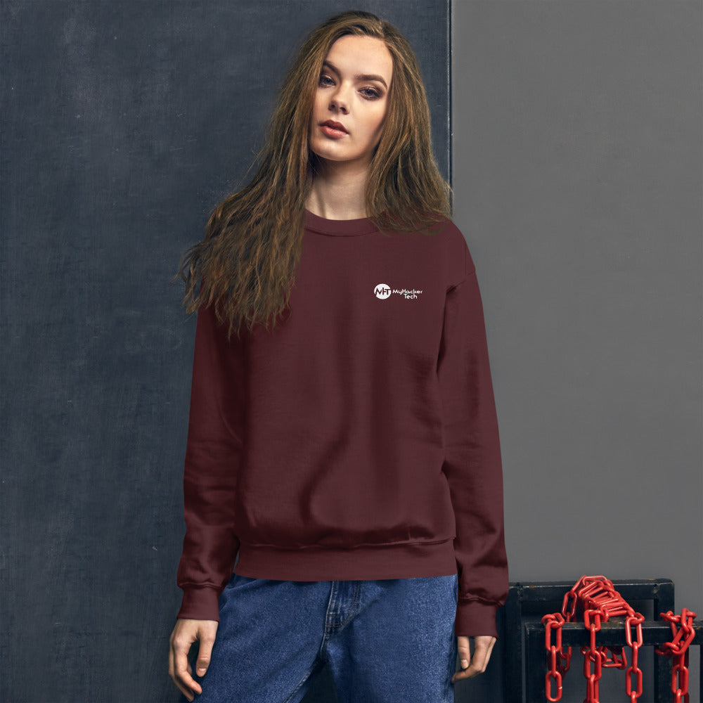 stay at at home, wear a mask v1 - Unisex Sweatshirt (with back design) by DarkByteGear