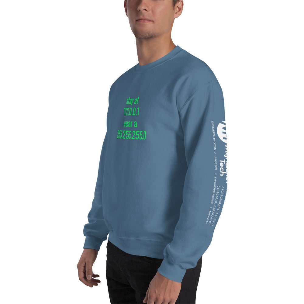 stay at at home, wear a mask - Unisex Sweatshirt (with all sides designs) by DarkByteGear