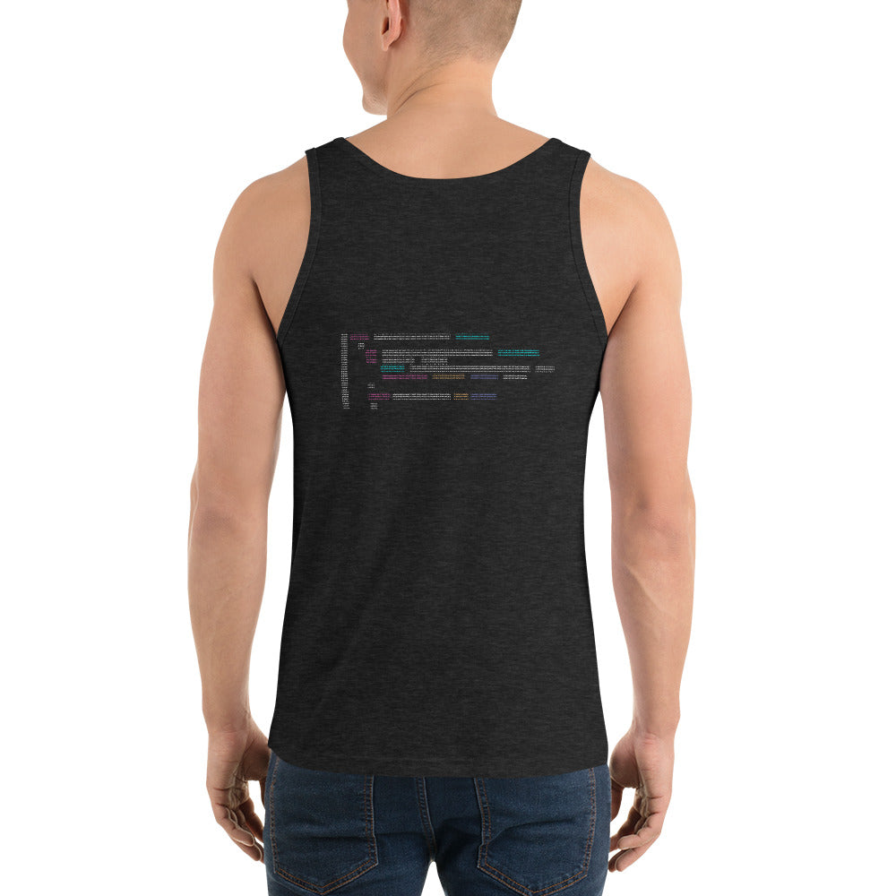 Code in ASCII - Unisex Tank Top by DarkByteGear