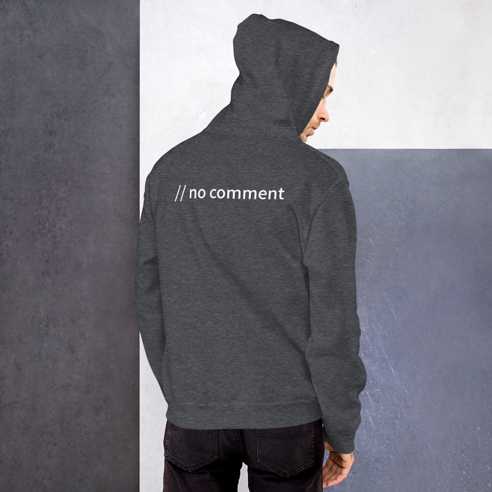 // no comment - Unisex Hoodie (with back design) by DarkByteGear