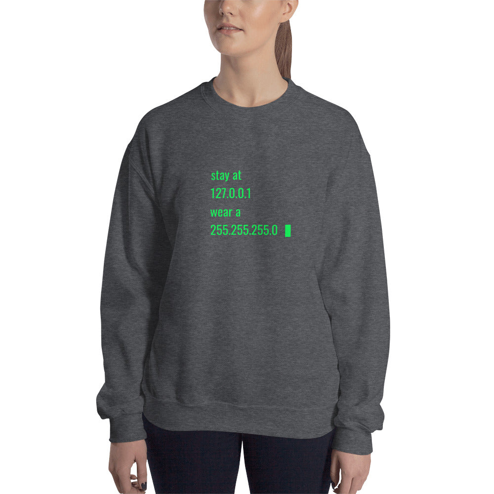 stay at at home, wear a mask v2 - Unisex Sweatshirt by DarkByteGear
