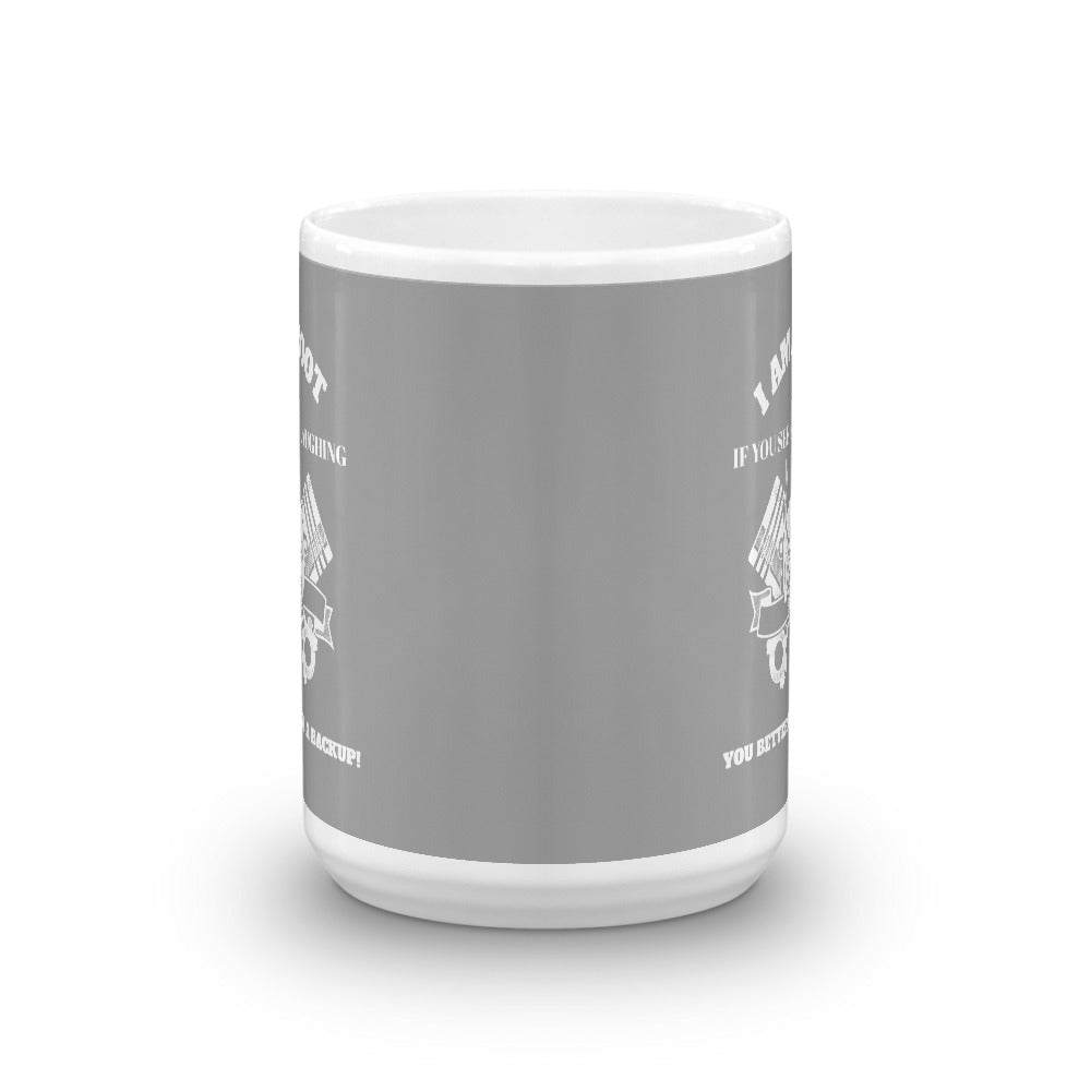 I Am Root If You See Me Laughing You Better Have A Backup - Mug (grey) by DarkByteGear