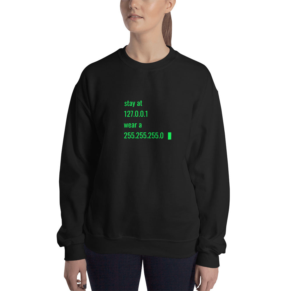 stay at at home, wear a mask v2 - Unisex Sweatshirt by DarkByteGear