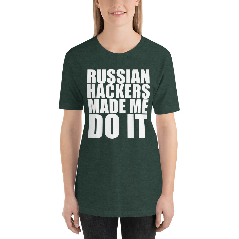Russian hacker - Short-Sleeve Unisex T-Shirt by DarkByteGear