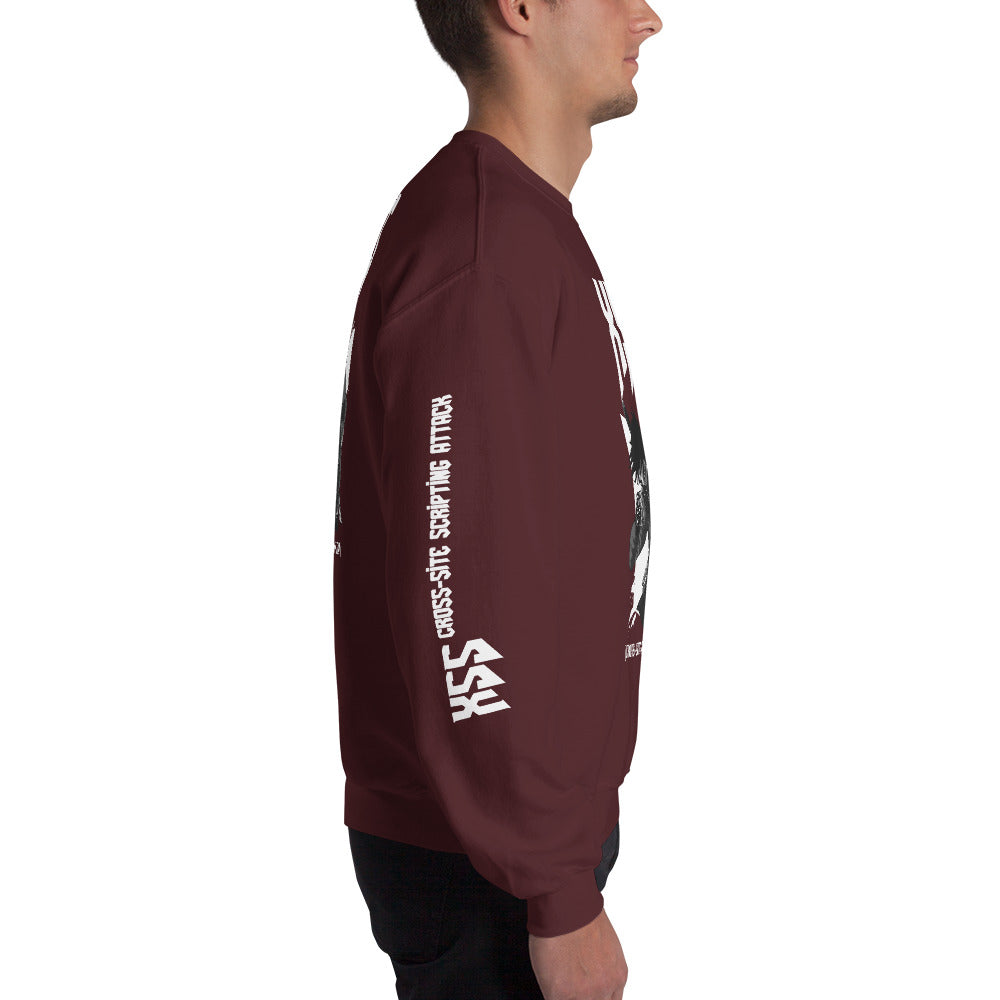 XSS cross-site scripting attack - Unisex Sweatshirt by DarkByteGear