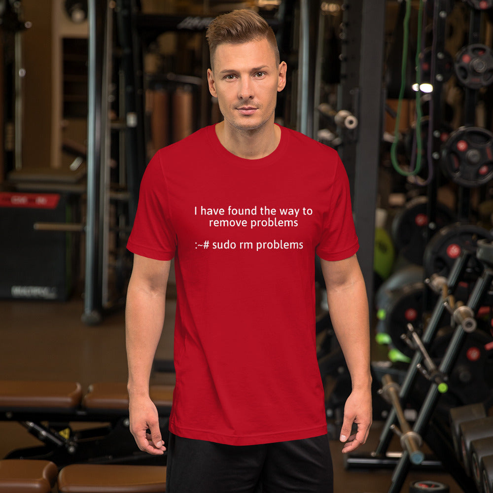 I have found the way to remove problems - Short-Sleeve Unisex T-Shirt (White text) by DarkByteGear