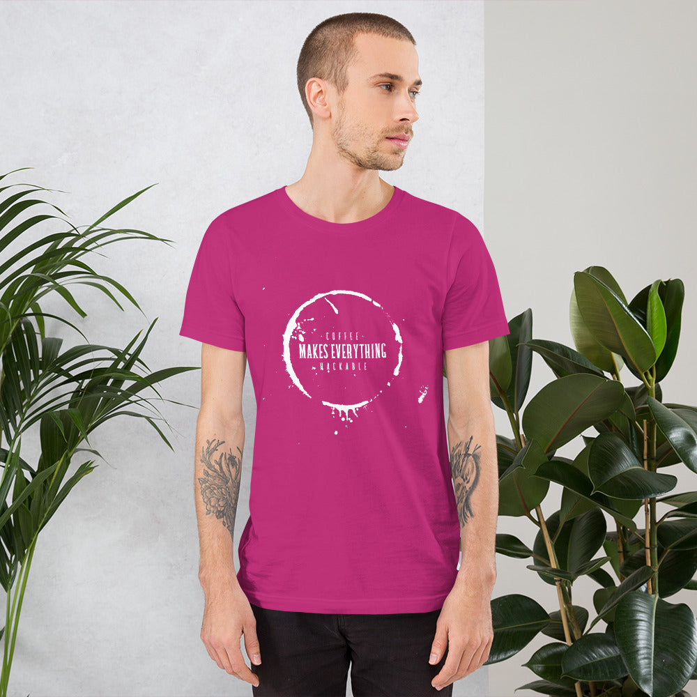 Coffee makes everything hackable - Short-Sleeve Unisex T-Shirt by DarkByteGear